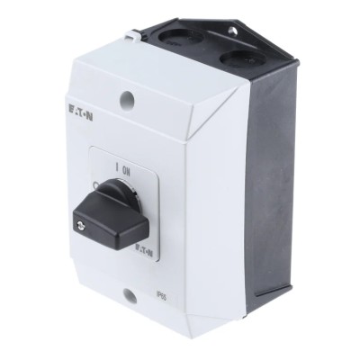 Eaton 1-Pole Surface Isolator Switch IP65, 20A, 5.5 kW, 400V AC, Screw Terminal T0-1 Model 
