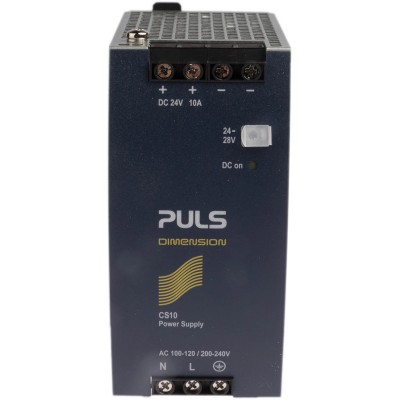 Mean Well DIMENSION Switched Mode DIN Rail Power Supply 1-Phase AC Input 90-264V 28V DC 10A 240W CS10.241