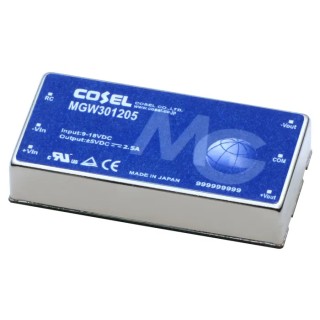 Cosel DC/DC Converter 5V dc, -5 V dc, 2.5 A Output, 24V dc Input, 9V Minimum Input, 25W PCB Mount MGW302405-R