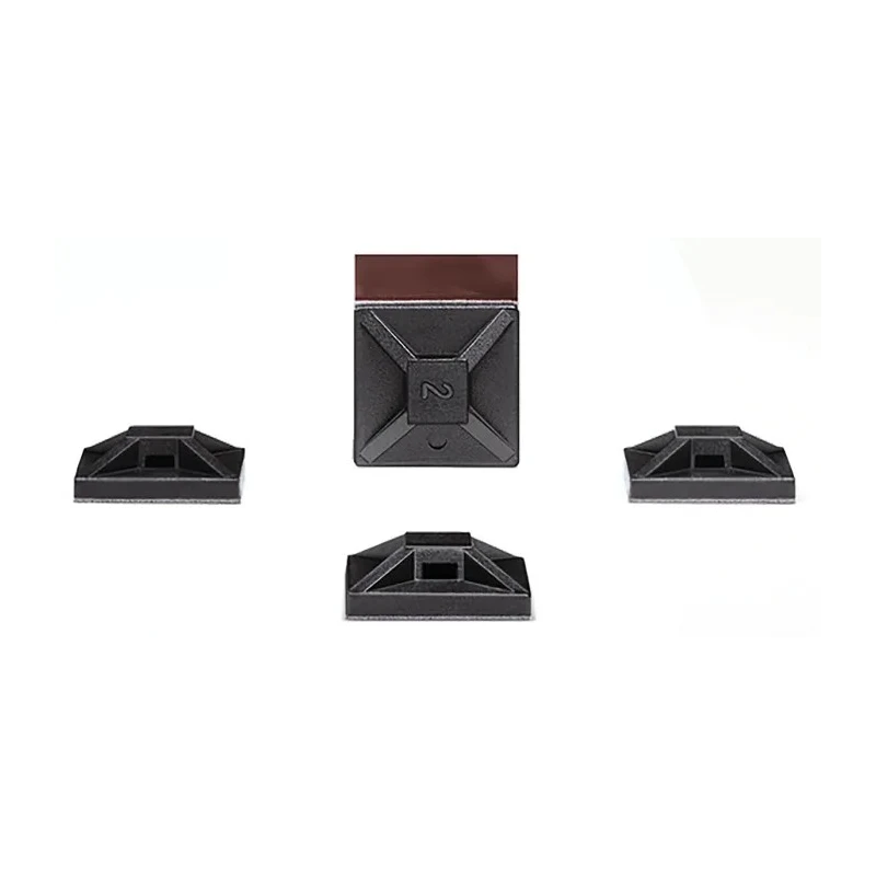 HellermannTyton Black Adhesive Cable Tie Mount 2.7 mm x 13 mm x 13 mm 151-02243 MB2APT-I-PA66-BK
