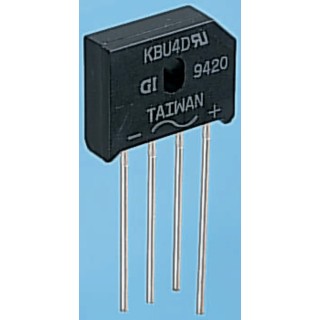 Vishay Bridge Rectifier, Through Hole, 200 V Peak Reverse Voltage, 200 A Peak Surge Current, 4-Pin Single KBU4D-E4/51