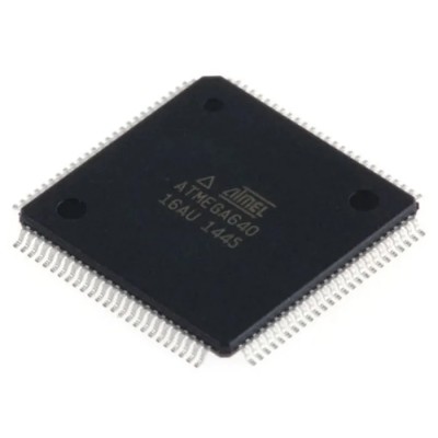 Microchip 8 bit AVR ATmega Microcontroller, 16 MHz, 64kB FLASH, 100-Pin TQFP ATMEGA640-16AU