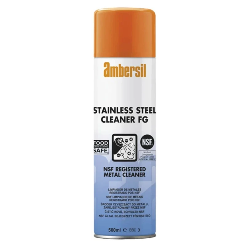 Ambersil NSF C1 Stainless Steel Cleaner Water-Based Aerosol 500 ml 30249-AB