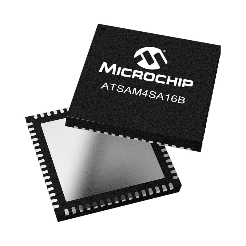 Microchip 32 bit ARM Cortex M4 SAM4S Microcontroller 120 MHz 1.024MB FLASH 64-Pin QFN ATSAM4SA16BA-MU