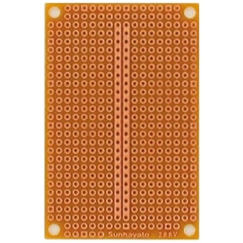 Sunhayato Matrix Board FR1 1 mm Holes, 2.54 mm Pitch, 72 mm Length, 47 mm Width, 1.6 mm Thickness ICB-288V