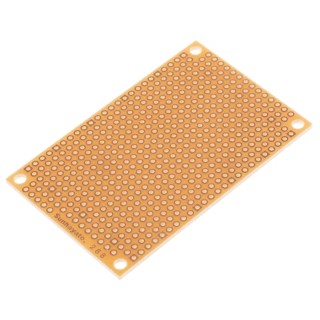 Sunhayato Matrix Board FR1 Phenol-Sided Paper 72mm Length 47mm Width, 2.54mm Hole Pitch, 1mm Hole Diameter ICB-288