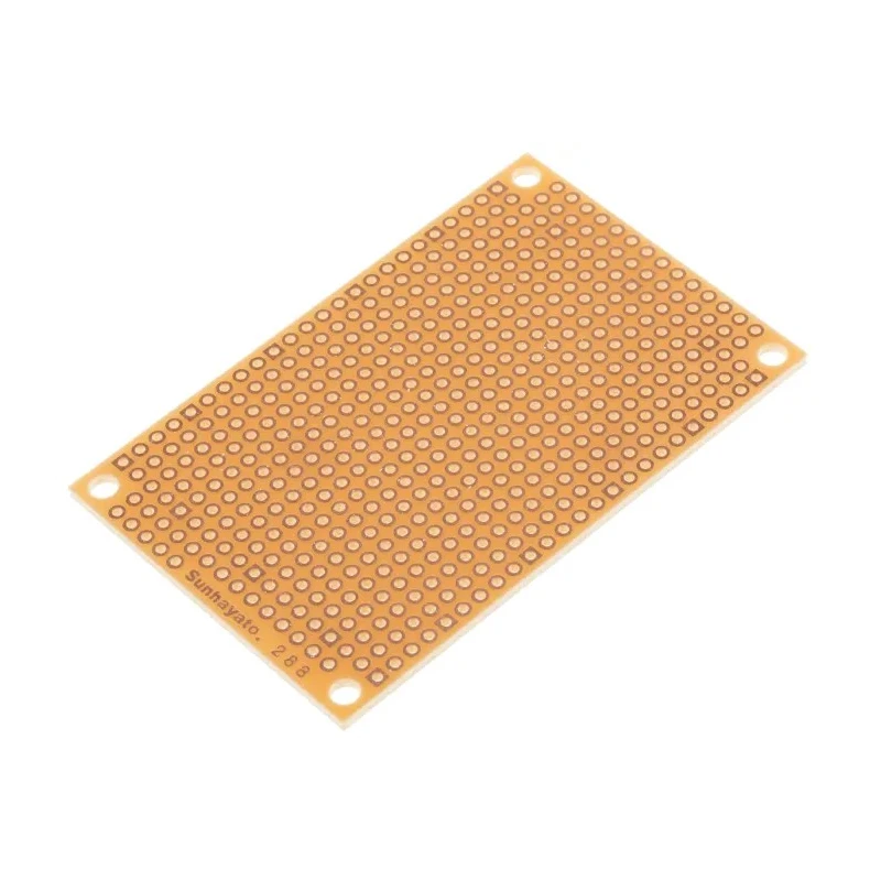 Sunhayato Matrix Board FR1 Phenol-Sided Paper 72mm Length 47mm Width, 2.54mm Hole Pitch, 1mm Hole Diameter ICB-288