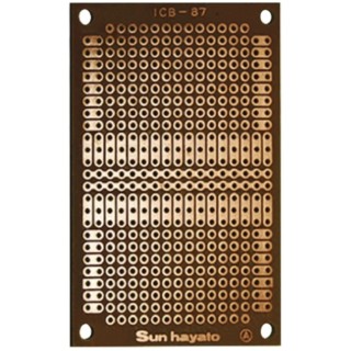 Sunhayato Matrix Board FR1 with 1 mm Holes, 2.54 mm Pitch, 72 mm x 47 mm ICB-87