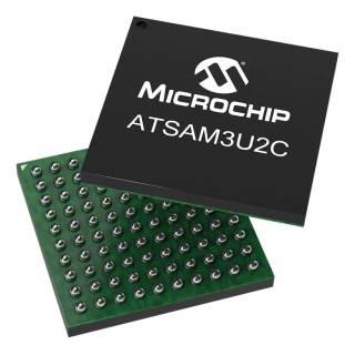 Microchip 32 bit ARM Cortex M3 SAM3U Microcontroller 96 MHz 128kB FLASH 100-Pin TFBGA ATSAM3U2CA-CU
