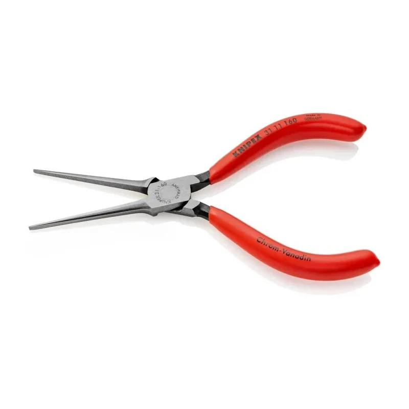Knipex 1-Piece Flat Nose Long Nose Plier, 160mm Overall Length, 55mm Jaw Length 31 11 160