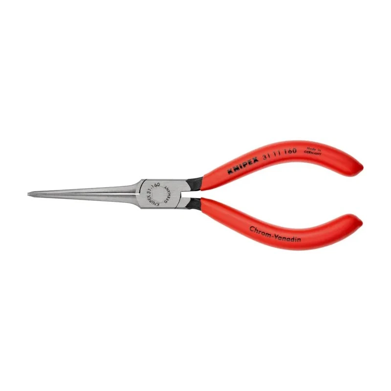 Knipex 1-Piece Flat Nose Long Nose Plier, 160mm Overall Length, 55mm Jaw Length 31 11 160