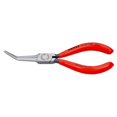 Knipex Long Nose Plier 160mm Overall, 55mm Jaw Chrome Vanadium Steel Polished Handle Plastic Coated 31 21 160