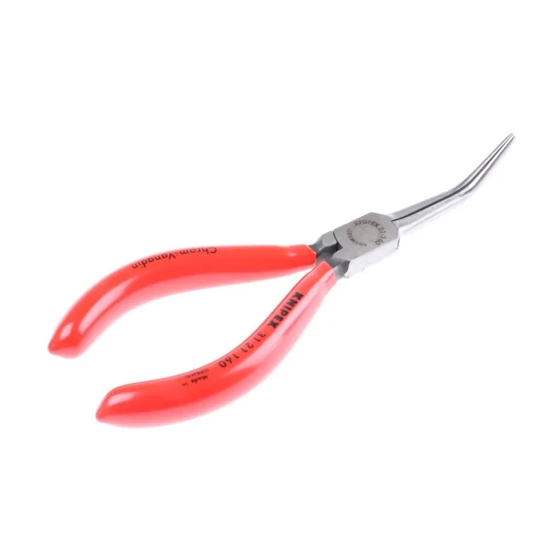 Knipex Long Nose Plier 160mm Overall, 55mm Jaw Chrome Vanadium Steel Polished Handle Plastic Coated 31 21 160