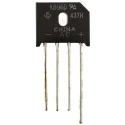 Vishay Bridge Rectifier, 200 V Peak Reverse Voltage, 250 A Peak Surge Current, 4-Pin Through Hole KBU6D-E4/51