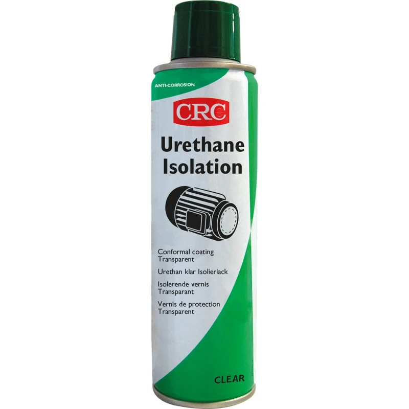 CRC Yellow Urethane Conformal Coating 250 ml Aerosol, -40°C to 120°C Operating Temperature 32669
