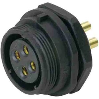 RS PRO Circular Connector 4 Contacts Front Mount Socket Female IP68 500V 30A 131-6368
