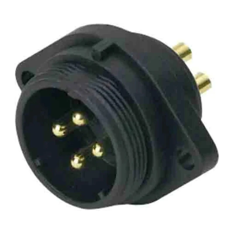 RS PRO Circular Connector 4 Contacts Flange Socket Male IP68 500V 30A Polyamide 66, Polycarbonate 131-6380
