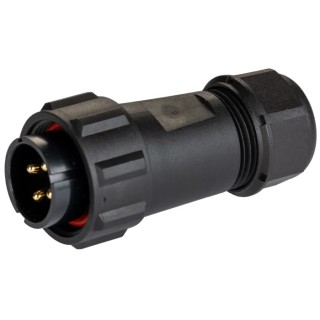 RS PRO Industrial Circular Connector Cable Plug, 4 Contacts, Male, Threaded Mating, IP68, 30A Current, 500V Voltage 131-6388