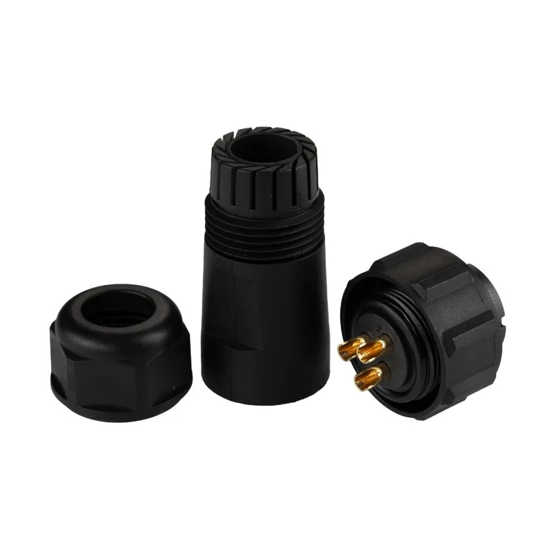 RS PRO Industrial Circular Connector, 3 Contacts, Cable Mount, Plug and Socket, , 500V, 30A, Threaded Coupling, Model IP68