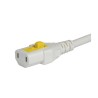 Schurter IEC C17 to NEMA 1-15 Power Cord 125V 10A 2 m White PVC VAC17KS