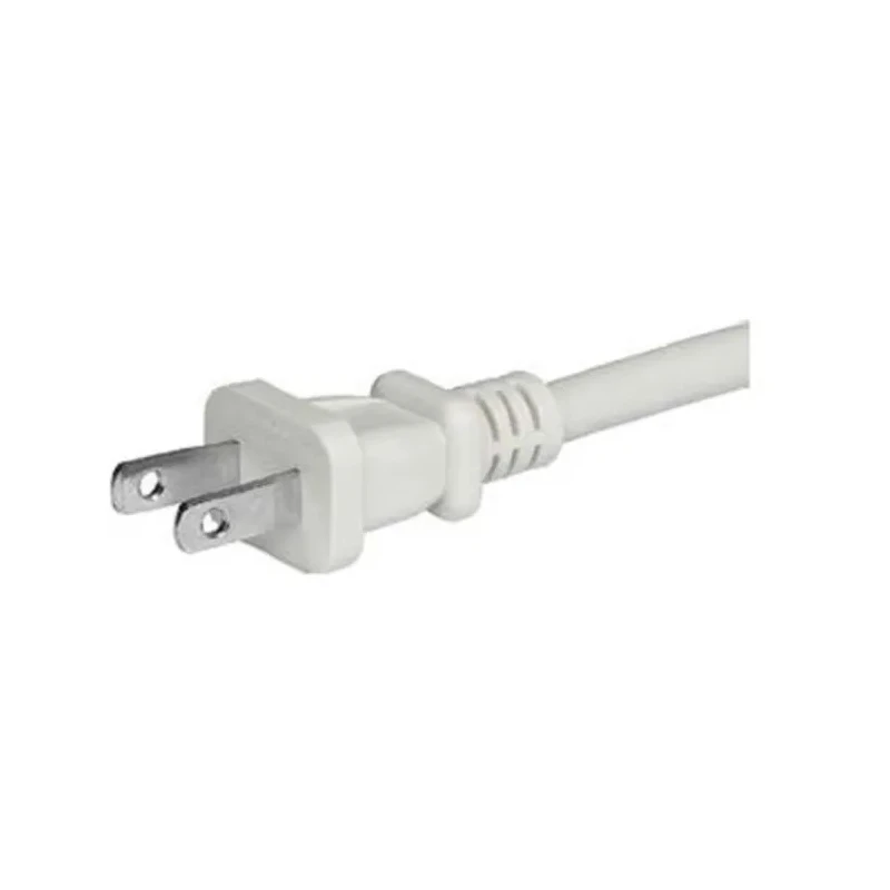 Schurter IEC C17 to NEMA 1-15 Power Cord 125V 10A 2 m White PVC VAC17KS