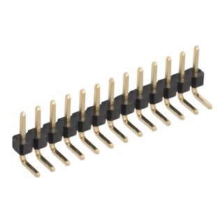 HARWIN M22 Series Right Angle Through Hole Pin Header 10 Contacts 2 mm Pitch 1 Row Unshrouded M22-2031005