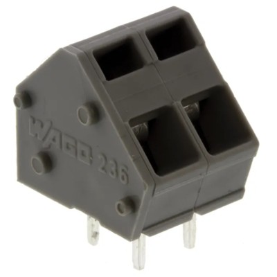 WAGO 236 Series PCB Terminal Block, 2-Contact, 5.08 mm Pitch, 1 Row 236-402