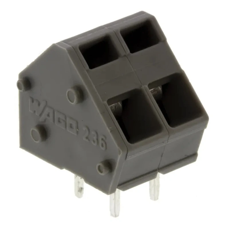 WAGO 236 Series PCB Terminal Block, 2-Contact, 5.08 mm Pitch, 1 Row 236-402