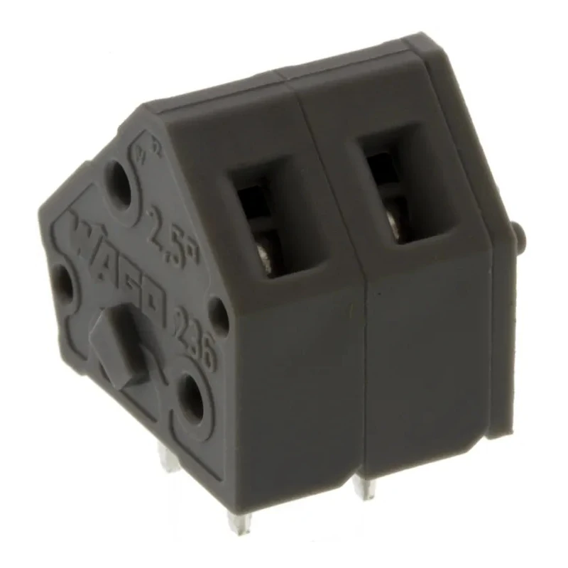 WAGO 236 Series PCB Terminal Block, 2-Contact, 5.08 mm Pitch, 1 Row 236-402