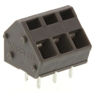 WAGO 236 Series PCB Terminal Block, 3-Contact, 5.08 mm Pitch, 1 Row 236-403