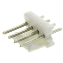 TE Connectivity MTA-100 Series Straight Through Hole Pin Header, 4 Contacts, 2.54 mm Pitch, 1 Row, Unshrouded 640456-4