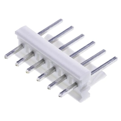 TE Connectivity MTA-100 Series Straight Through Hole Pin Header, 6 Contact(s), 2.54 mm Pitch, 1 Row, Unshrouded 640456-6