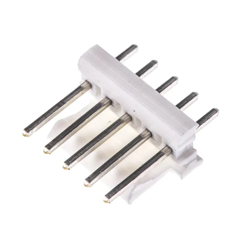 TE Connectivity MTA-100 Series 2.54 mm Pitch Straight Through Hole Pin Header, 5 Contacts, 1 Row, Unshrouded 640456-5