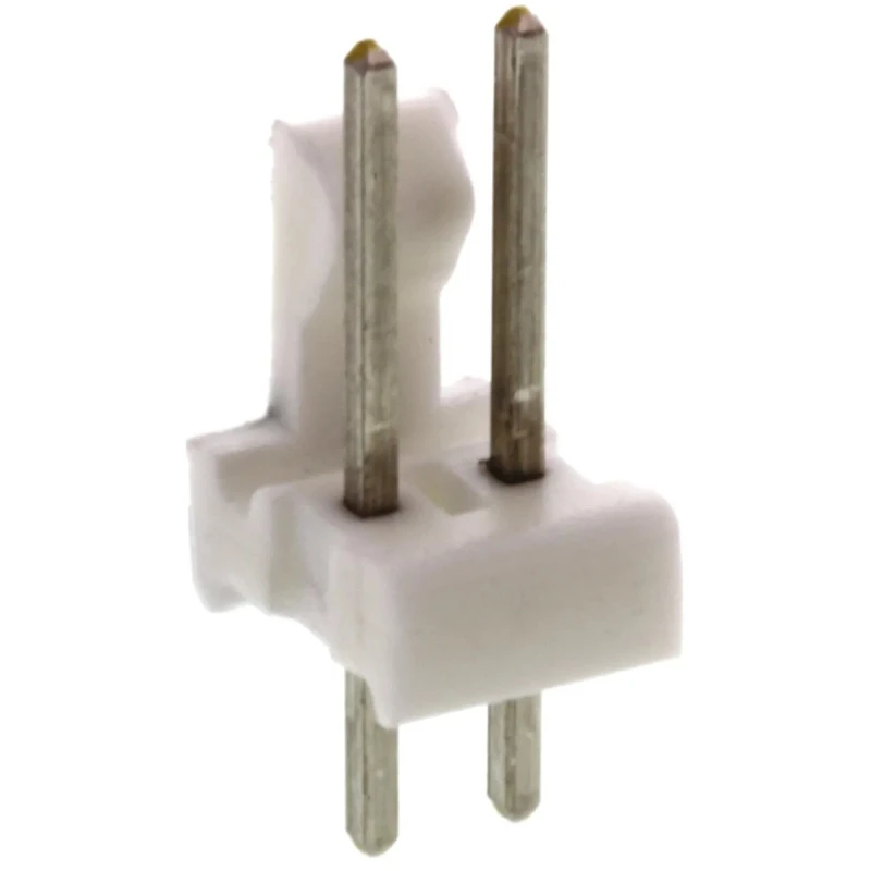 TE Connectivity MTA-100 Series Straight Through Hole Pin Header, 2 Contact, 2.54 mm Pitch, 1 Row, Unshrouded 640456-2