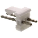 TE Connectivity MTA-100 Series Straight Through Hole Pin Header, 2 Contact, 2.54 mm Pitch, 1 Row, Unshrouded 640456-2