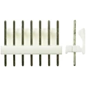 TE Connectivity MTA-100 Series Straight Through Hole Pin Header, 7 Contacts, 2.54 mm Pitch, 1 Row, Unshrouded 640456-7