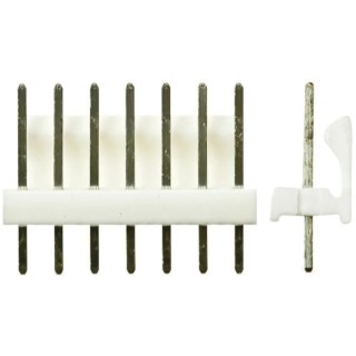 TE Connectivity MTA-100 Series Straight Through Hole Pin Header, 7 Contacts, 2.54 mm Pitch, 1 Row, Unshrouded 640456-7