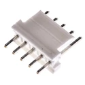 TE Connectivity MTA-100 Series Straight Through Hole Pin Header 5 Contacts 2.54 mm Pitch 1 Row Unshrouded 640456-5