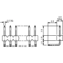 HARWIN M22 Series Right Angle Through Hole Pin Header, 12 Contacts, 2 mm Pitch, 1 Row, Unshrouded M22-2031205