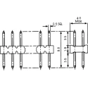 HARWIN M22 Series Straight Through Hole Pin Header 12 Contact 2 mm Pitch 2 Row Unshrouded M22-2020605