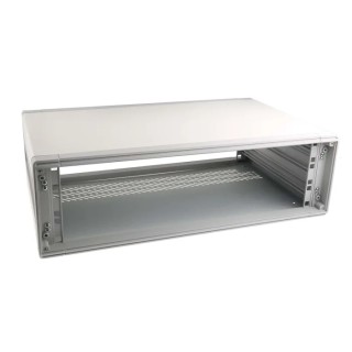 RS PRO 3 U 19 in Ventilated Steel Rack Mount Case with Aluminium Front Panel 132-4408