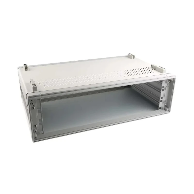 RS PRO 3 U 19 in Ventilated Steel Rack Mount Case with Aluminium Front Panel 132-4408