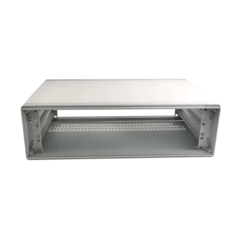 RS PRO 3 U 19 in Ventilated Steel Rack Mount Case with Aluminium Front Panel 132-4408