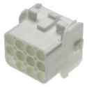 TE Connectivity Universal MATE-N-LOK Female Connector Housing 12 Way 4 Row 6.35 mm Pitch 350783-1