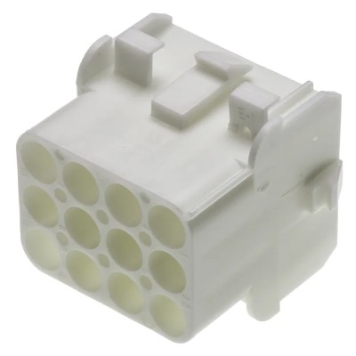 TE Connectivity Universal MATE-N-LOK Female Connector Housing 12 Way 4 Row 6.35 mm Pitch 350783-1
