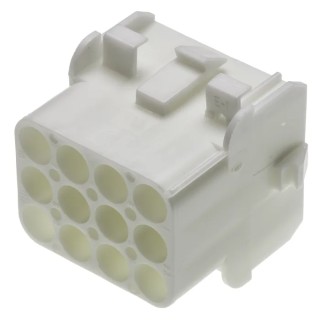 TE Connectivity Universal MATE-N-LOK Female Connector Housing 6.35 mm Pitch 12 Way 4 Row Straight 350783-1