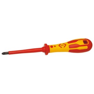 CK Insulated Screwdriver PZ1 Tip 80 mm Blade VDE 1000V Approved 187 mm Overall T49143-1