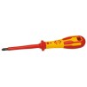 CK Insulated Screwdriver with PZ2 Tip, 100 mm Chrome Vanadium Steel Blade, VDE/1000V Approved, 207 mm Overall Length T49143-2