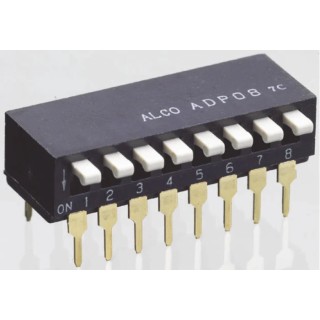 TE Connectivity Piano Actuator Rotary Coded DIP Switch Through Hole ADP0804