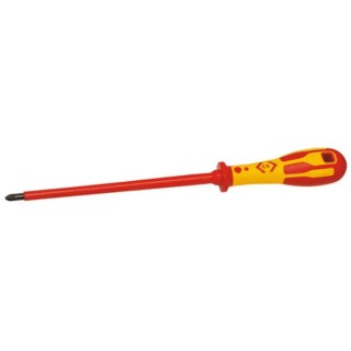 CK Insulated Screwdriver PZ2 Tip 200 mm Blade Chrome Vanadium Steel VDE/1000V Approved 320mm Overall T49143-2200